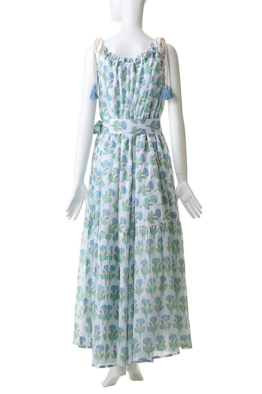 【エスゼット ブロックプリント/SZ Blockprints】のALEXANDRA DRESS FLEUR キャミソールドレス 人気、トレンドファッション・服の通販 founy(ファニー) 　ファッション　Fashion　レディースファッション　Fashion for Women　ワンピース　Dresses　フォーマル・パーティードレス・結婚式用ドレス　Elegant & Casual Dresses　チュニック　Tunic Tops & Dresses　キャミソール　Camisole, Spaghetti Strap Top　チュニック　Tunic, Long Top　ドレス　Dress, One-Piece　バランス　Balance, Style Balance　フリンジ　Fringe, Tassel　プリント　Print, Printed Pattern　ラップ　Wrap, Wrap Design　ロング　Long, Long-Length　夏　Summer　新作・新入荷　New Arrivals / New In　other-4|ID: prp329100004942510 ipo3291000000037095531