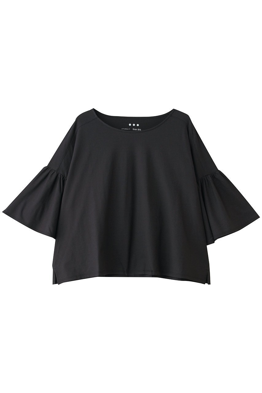 【スリー ドッツ/three dots】のドライコットン ドレスTシャツ インテリア・キッズ・メンズ・レディースファッション・服の通販 founy(ファニー) 　ファッション　Fashion　レディースファッション　Fashion for Women　トップス・カットソー　Cut & Sew Tops　シャツ・ブラウス・オフィスカジュアル　Elegant Blouses & Button-Ups　ロングTシャツ・Tシャツ　Longline T-Shirts & Tees　カットソー・ベーシックTシャツ　Cut-and-Sewn Tops / Stretch Tees & Basics　ワンピース　Dresses　フォーマル・パーティードレス・結婚式用ドレス　Elegant & Casual Dresses　ショート　Short, Short Length　スリーブ　Sleeve, Long Sleeve / Short Sleeve　ドレス　Dress, One-Piece　ファブリック　Fabric, Textile　新作・新入荷　New Arrivals / New In　旅行　Travel　ソフトブラック|ID: prp329100004942511 ipo3291000000037095538