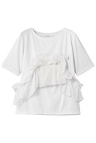 【ミディウミソリッド/MIDIUMISOLID】のShift Frill Tee Tシャツ 人気、トレンドファッション・服の通販 founy(ファニー) ファッション Fashion レディースファッション Fashion for Women トップス・カットソー Cut & Sew Tops シャツ・ブラウス・オフィスカジュアル Elegant Blouses & Button-Ups ロングTシャツ・Tシャツ Longline T-Shirts & Tees カットソー・ベーシックTシャツ Cut-and-Sewn Tops / Stretch Tees & Basics おすすめ Recommended / Our Picks イレギュラー Irregular Design コンパクト Compact, Small Size ショート Short, Short Length ジャケット Jacket, Outerwear スリーブ Sleeve, Long Sleeve / Short Sleeve フリル Frill, Ruffle 新作・新入荷 New Arrivals / New In thumbnail off white|ID: prp329100004942512 ipo3291000000037095545