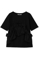 【ミディウミソリッド/MIDIUMISOLID】のShift Frill Tee Tシャツ 人気、トレンドファッション・服の通販 founy(ファニー) ファッション Fashion レディースファッション Fashion for Women トップス・カットソー Cut & Sew Tops シャツ・ブラウス・オフィスカジュアル Elegant Blouses & Button-Ups ロングTシャツ・Tシャツ Longline T-Shirts & Tees カットソー・ベーシックTシャツ Cut-and-Sewn Tops / Stretch Tees & Basics おすすめ Recommended / Our Picks イレギュラー Irregular Design コンパクト Compact, Small Size ショート Short, Short Length ジャケット Jacket, Outerwear スリーブ Sleeve, Long Sleeve / Short Sleeve フリル Frill, Ruffle 新作・新入荷 New Arrivals / New In thumbnail black|ID: prp329100004942512 ipo3291000000037095546