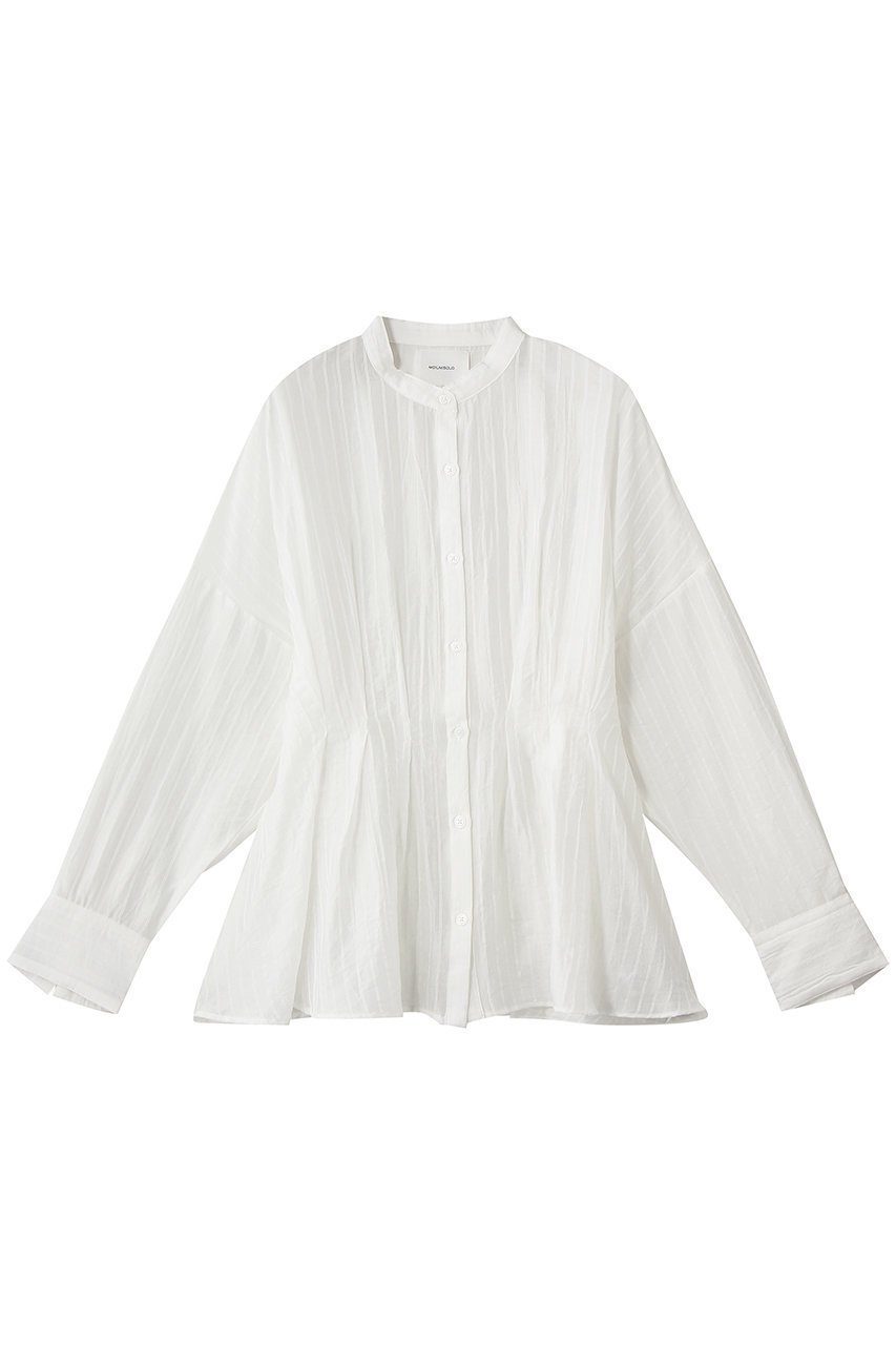 【ミディウミソリッド/MIDIUMISOLID】のtucked blouse ブラウス 人気、トレンドファッション・服の通販 founy(ファニー) 　ファッション　Fashion　レディースファッション　Fashion for Women　トップス・カットソー　Cut & Sew Tops　シャツ・ブラウス・オフィスカジュアル　Elegant Blouses & Button-Ups　シアー　Sheer, See-Through　スリーブ　Sleeve, Long Sleeve / Short Sleeve　フレア　Flare, Flared　ペプラム　Peplum, Flared Hem　ロング　Long, Long-Length　新作・新入荷　New Arrivals / New In　 other-1|ID: prp329100004942513 ipo3291000000037095551