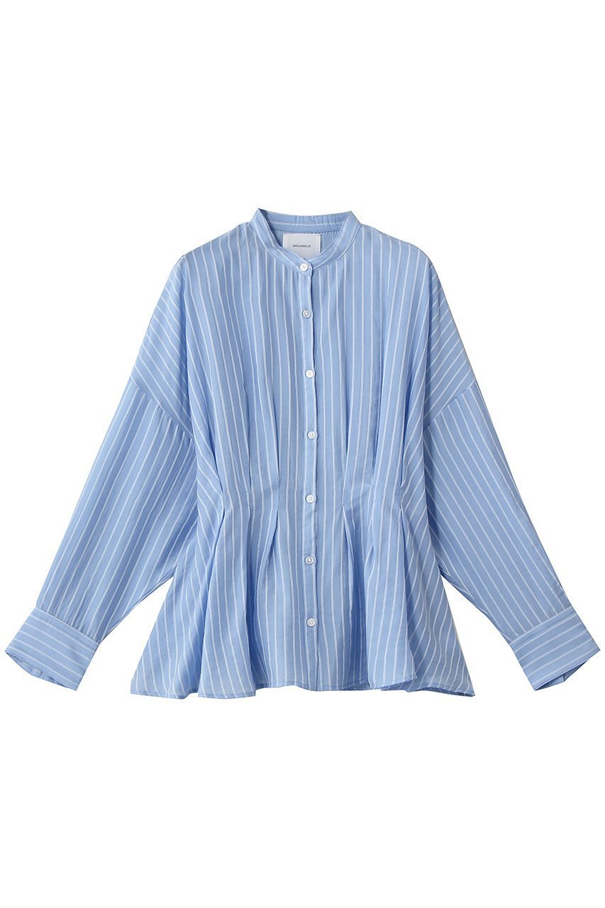 【ミディウミソリッド/MIDIUMISOLID】のtucked blouse ブラウス インテリア・キッズ・メンズ・レディースファッション・服の通販 founy(ファニー) 　ファッション　Fashion　レディースファッション　Fashion for Women　トップス・カットソー　Cut & Sew Tops　シャツ・ブラウス・オフィスカジュアル　Elegant Blouses & Button-Ups　シアー　Sheer, See-Through　スリーブ　Sleeve, Long Sleeve / Short Sleeve　フレア　Flare, Flared　ペプラム　Peplum, Flared Hem　ロング　Long, Long-Length　新作・新入荷　New Arrivals / New In　l.blue|ID: prp329100004942513 ipo3291000000037095553