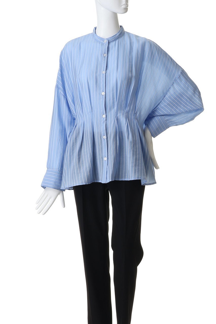 【ミディウミソリッド/MIDIUMISOLID】のtucked blouse ブラウス 人気、トレンドファッション・服の通販 founy(ファニー) 　ファッション　Fashion　レディースファッション　Fashion for Women　トップス・カットソー　Cut & Sew Tops　シャツ・ブラウス・オフィスカジュアル　Elegant Blouses & Button-Ups　シアー　Sheer, See-Through　スリーブ　Sleeve, Long Sleeve / Short Sleeve　フレア　Flare, Flared　ペプラム　Peplum, Flared Hem　ロング　Long, Long-Length　新作・新入荷　New Arrivals / New In　other-2|ID: prp329100004942513 ipo3291000000037095554