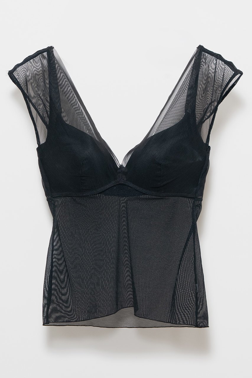 【ナイスナイスモーメント/NICENICE MOMENT】のメッシュ フレンチ トップ(3Dカップ付き) インテリア・キッズ・メンズ・レディースファッション・服の通販 founy(ファニー) 　ファッション　Fashion　レディースファッション　Fashion for Women　下着・ランジェリー　Lingerie & Intimates　その他ランジェリー・インナーアイテム　Other Lingerie / Intimates　インナー　Innerwear　デコルテ　Décolleté, Neckline　フレンチ　French, French Style　メッシュ　Mesh, Net Fabric　ランジェリー　Lingerie, Intimate Wear　ワイヤー　Wire, Wired Bra　新作・新入荷　New Arrivals / New In　ブラック|ID: prp329100004942519 ipo3291000000037095590