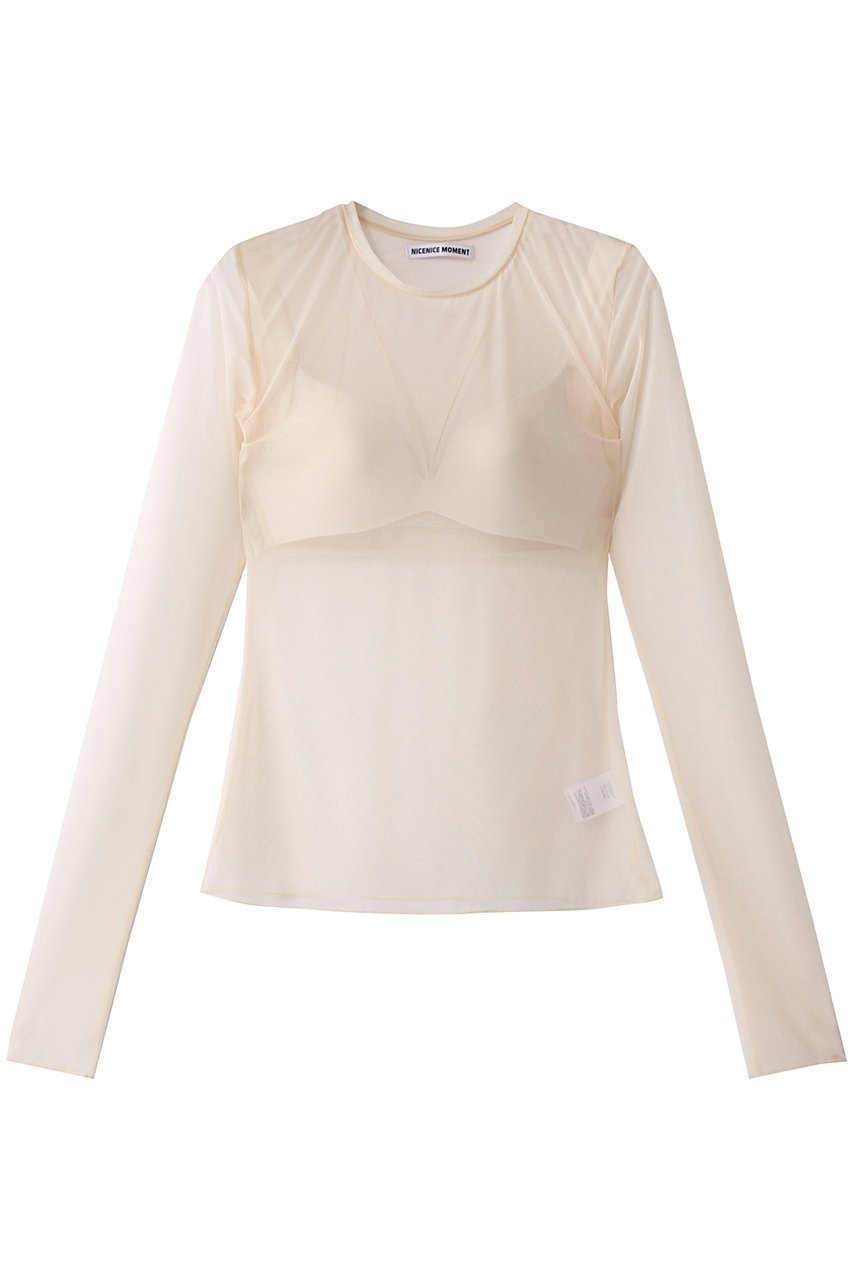 【ナイスナイスモーメント/NICENICE MOMENT】のメッシュ ロングスリーブ シェル(3Dカップ付き) インテリア・キッズ・メンズ・レディースファッション・服の通販 founy(ファニー) 　ファッション　Fashion　レディースファッション　Fashion for Women　下着・ランジェリー　Lingerie & Intimates　その他ランジェリー・インナーアイテム　Other Lingerie / Intimates　インナー　Innerwear　スリーブ　Sleeve, Long Sleeve / Short Sleeve　メッシュ　Mesh, Net Fabric　ランジェリー　Lingerie, Intimate Wear　ロング　Long, Long-Length　ワイヤー　Wire, Wired Bra　新作・新入荷　New Arrivals / New In　ベージュ|ID: prp329100004942520 ipo3291000000037095595