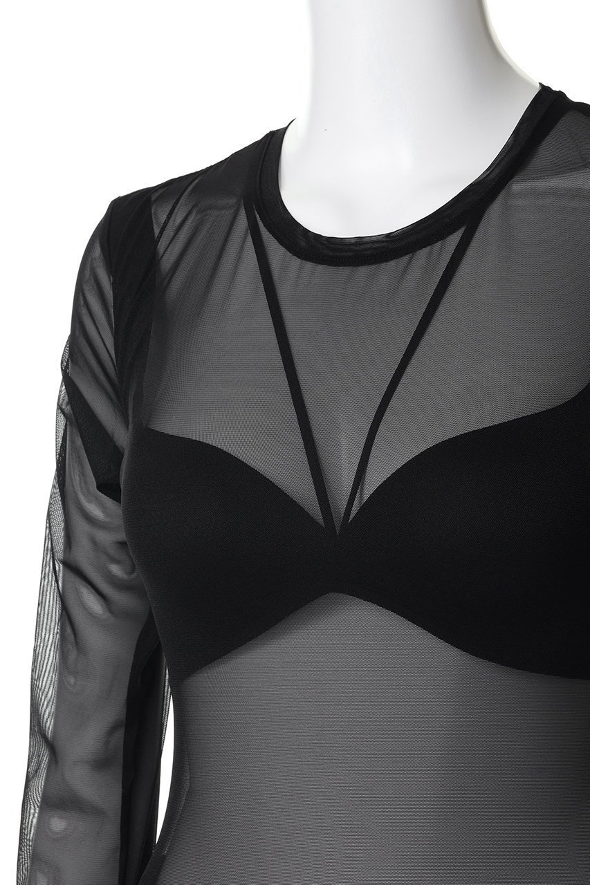 【ナイスナイスモーメント/NICENICE MOMENT】のメッシュ ロングスリーブ シェル(3Dカップ付き) 人気、トレンドファッション・服の通販 founy(ファニー) 　ファッション　Fashion　レディースファッション　Fashion for Women　下着・ランジェリー　Lingerie & Intimates　その他ランジェリー・インナーアイテム　Other Lingerie / Intimates　インナー　Innerwear　スリーブ　Sleeve, Long Sleeve / Short Sleeve　メッシュ　Mesh, Net Fabric　ランジェリー　Lingerie, Intimate Wear　ロング　Long, Long-Length　ワイヤー　Wire, Wired Bra　新作・新入荷　New Arrivals / New In　other-5|ID: prp329100004942520 ipo3291000000037095600