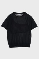 【ナイスナイスモーメント/NICENICE MOMENT】のシアー Tシャツ コンボ(3Dカップ付き) 人気、トレンドファッション・服の通販 founy(ファニー) ファッション Fashion レディースファッション Fashion for Women トップス・カットソー Cut & Sew Tops ニット Knit Tops & Sweaters シャツ・ブラウス・オフィスカジュアル Elegant Blouses & Button-Ups ロングTシャツ・Tシャツ Longline T-Shirts & Tees カジュアルプルオーバー・ニットトップス Pullovers & Knit Tops / Casual Pullovers インナー Innerwear シアー Sheer, See-Through ショルダー Shoulder, Shoulder Strap シルク Silk, 100% Silk ワイヤー Wire, Wired Bra 新作・新入荷 New Arrivals / New In |ID:prp329100004942528