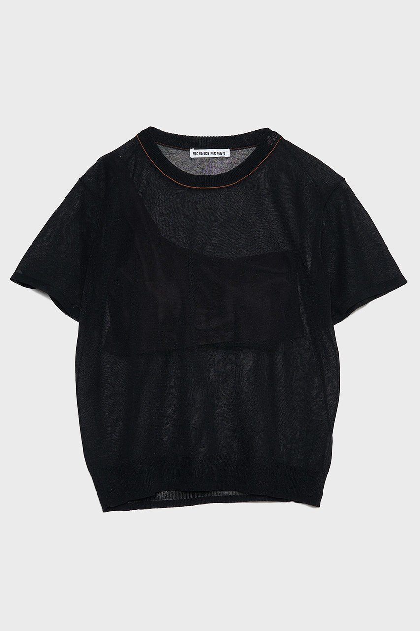 【ナイスナイスモーメント/NICENICE MOMENT】のシアー Tシャツ コンボ(3Dカップ付き) 人気、トレンドファッション・服の通販 founy(ファニー) 　ファッション　Fashion　レディースファッション　Fashion for Women　トップス・カットソー　Cut & Sew Tops　ニット　Knit Tops & Sweaters　シャツ・ブラウス・オフィスカジュアル　Elegant Blouses & Button-Ups　ロングTシャツ・Tシャツ　Longline T-Shirts & Tees　カジュアルプルオーバー・ニットトップス　Pullovers & Knit Tops / Casual Pullovers　インナー　Innerwear　シアー　Sheer, See-Through　ショルダー　Shoulder, Shoulder Strap　シルク　Silk, 100% Silk　ワイヤー　Wire, Wired Bra　新作・新入荷　New Arrivals / New In　 other-1|ID: prp329100004942528 ipo3291000000037095653