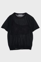 【ナイスナイスモーメント/NICENICE MOMENT】のシアー Tシャツ コンボ(3Dカップ付き) 人気、トレンドファッション・服の通販 founy(ファニー) ファッション Fashion レディースファッション Fashion for Women トップス・カットソー Cut & Sew Tops ニット Knit Tops & Sweaters シャツ・ブラウス・オフィスカジュアル Elegant Blouses & Button-Ups ロングTシャツ・Tシャツ Longline T-Shirts & Tees カジュアルプルオーバー・ニットトップス Pullovers & Knit Tops / Casual Pullovers インナー Innerwear シアー Sheer, See-Through ショルダー Shoulder, Shoulder Strap シルク Silk, 100% Silk ワイヤー Wire, Wired Bra 新作・新入荷 New Arrivals / New In thumbnail ブラック|ID: prp329100004942528 ipo3291000000037095654