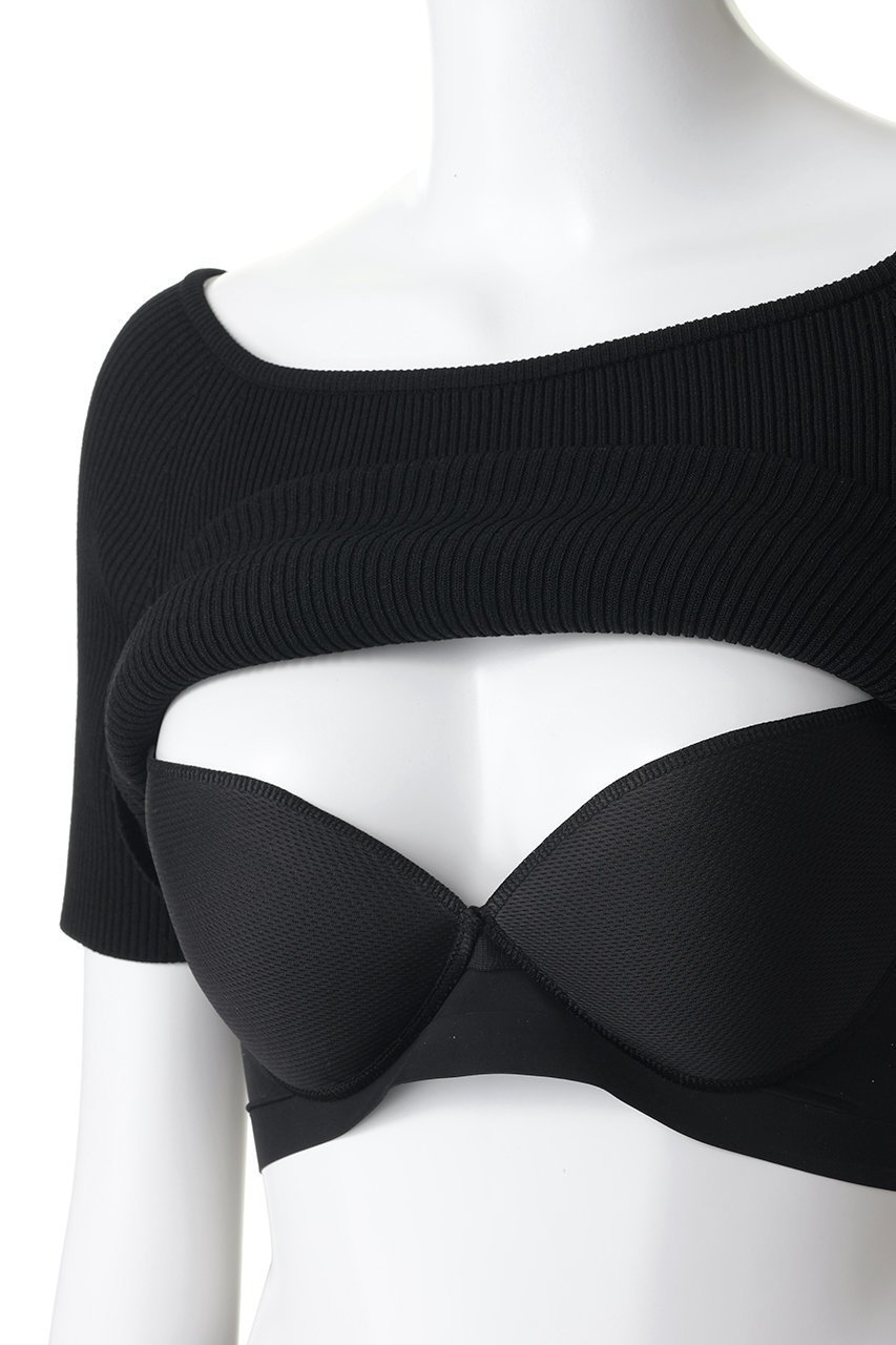 【ナイスナイスモーメント/NICENICE MOMENT】のオープン ショルダー シェル(不織布カップ付き) 人気、トレンドファッション・服の通販 founy(ファニー) 　ファッション　Fashion　レディースファッション　Fashion for Women　トップス・カットソー　Cut & Sew Tops　ニット　Knit Tops & Sweaters　カジュアルプルオーバー・ニットトップス　Pullovers & Knit Tops / Casual Pullovers　インナー　Innerwear　ショルダー　Shoulder, Shoulder Strap　デコルテ　Décolleté, Neckline　フィット　Fit, Slim Fit　新作・新入荷　New Arrivals / New In　other-6|ID: prp329100004942533 ipo3291000000037095687