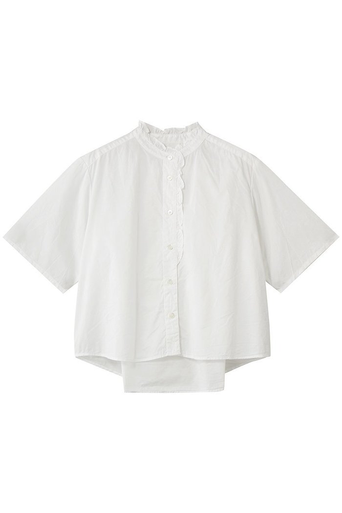 【ミディウミ/MidiUmi】のh/s front half frill shirt シャツ インテリア・キッズ・メンズ・レディースファッション・服の通販 founy(ファウニー) https://founy.com/ ファッション Fashion レディースファッション Fashion for Women トップス・カットソー Cut & Sew Tops シャツ・ブラウス・オフィスカジュアル Elegant Blouses & Button-Ups おすすめ Recommended / Our Picks クロップド Cropped, Short Length ショート Short, Short Length ジャケット Jacket, Outerwear スタンド Stand Collar, Upright Stand スリーブ Sleeve, Long Sleeve / Short Sleeve トレンド Trend, Trending Now フリル Frill, Ruffle 新作・新入荷 New Arrivals / New In |ID: prp329100004942540 ipo3291000000037095726