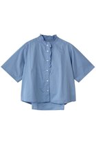 【ミディウミ/MidiUmi】のh/s front half frill shirt シャツ 人気、トレンドファッション・服の通販 founy(ファニー) ファッション Fashion レディースファッション Fashion for Women トップス・カットソー Cut & Sew Tops シャツ・ブラウス・オフィスカジュアル Elegant Blouses & Button-Ups おすすめ Recommended / Our Picks クロップド Cropped, Short Length ショート Short, Short Length ジャケット Jacket, Outerwear スタンド Stand Collar, Upright Stand スリーブ Sleeve, Long Sleeve / Short Sleeve トレンド Trend, Trending Now フリル Frill, Ruffle 新作・新入荷 New Arrivals / New In thumbnail blueA|ID: prp329100004942540 ipo3291000000037095728