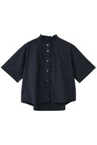 【ミディウミ/MidiUmi】のh/s front half frill shirt シャツ 人気、トレンドファッション・服の通販 founy(ファニー) ファッション Fashion レディースファッション Fashion for Women トップス・カットソー Cut & Sew Tops シャツ・ブラウス・オフィスカジュアル Elegant Blouses & Button-Ups おすすめ Recommended / Our Picks クロップド Cropped, Short Length ショート Short, Short Length ジャケット Jacket, Outerwear スタンド Stand Collar, Upright Stand スリーブ Sleeve, Long Sleeve / Short Sleeve トレンド Trend, Trending Now フリル Frill, Ruffle 新作・新入荷 New Arrivals / New In thumbnail navy|ID: prp329100004942540 ipo3291000000037095730