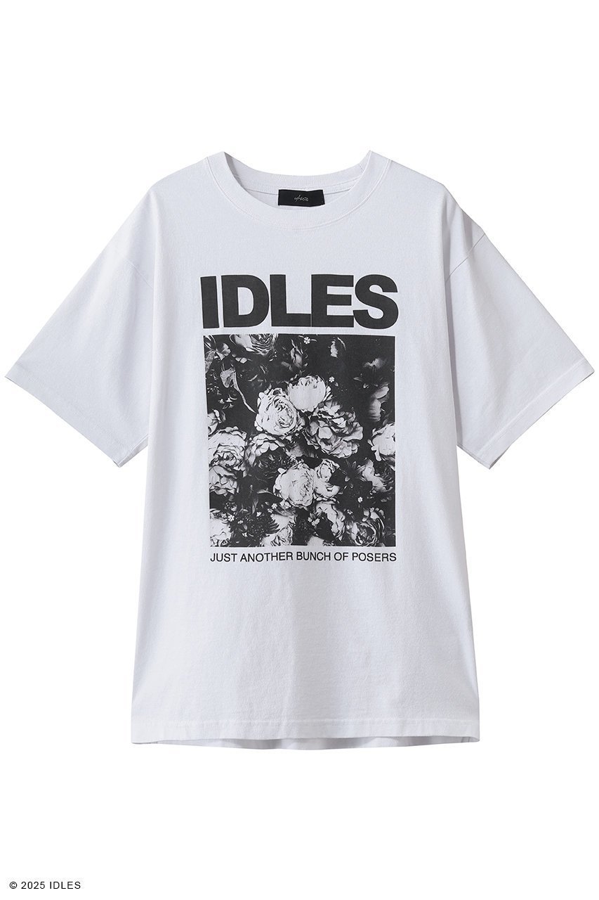 【その他のブランド/Other】の【UNISEX】Idles Flower Box Print SS Tシャツ 人気、トレンドファッション・服の通販 founy(ファニー) 　ファッション　Fashion　レディースファッション　Fashion for Women　トップス・カットソー　Cut & Sew Tops　シャツ・ブラウス・オフィスカジュアル　Elegant Blouses & Button-Ups　ロングTシャツ・Tシャツ　Longline T-Shirts & Tees　カットソー・ベーシックTシャツ　Cut-and-Sewn Tops / Stretch Tees & Basics　ユニセックス　Unisex, Genderless　グラフィック　Graphic, Graphic Design　ショート　Short, Short Length　スリーブ　Sleeve, Long Sleeve / Short Sleeve　フラワー　Flower, Floral　フロント　Front, Front Design　プリント　Print, Printed Pattern　モノトーン　Monotone, Black and White　新作・新入荷　New Arrivals / New In　 other-1|ID: prp329100004942551 ipo3291000000037095795