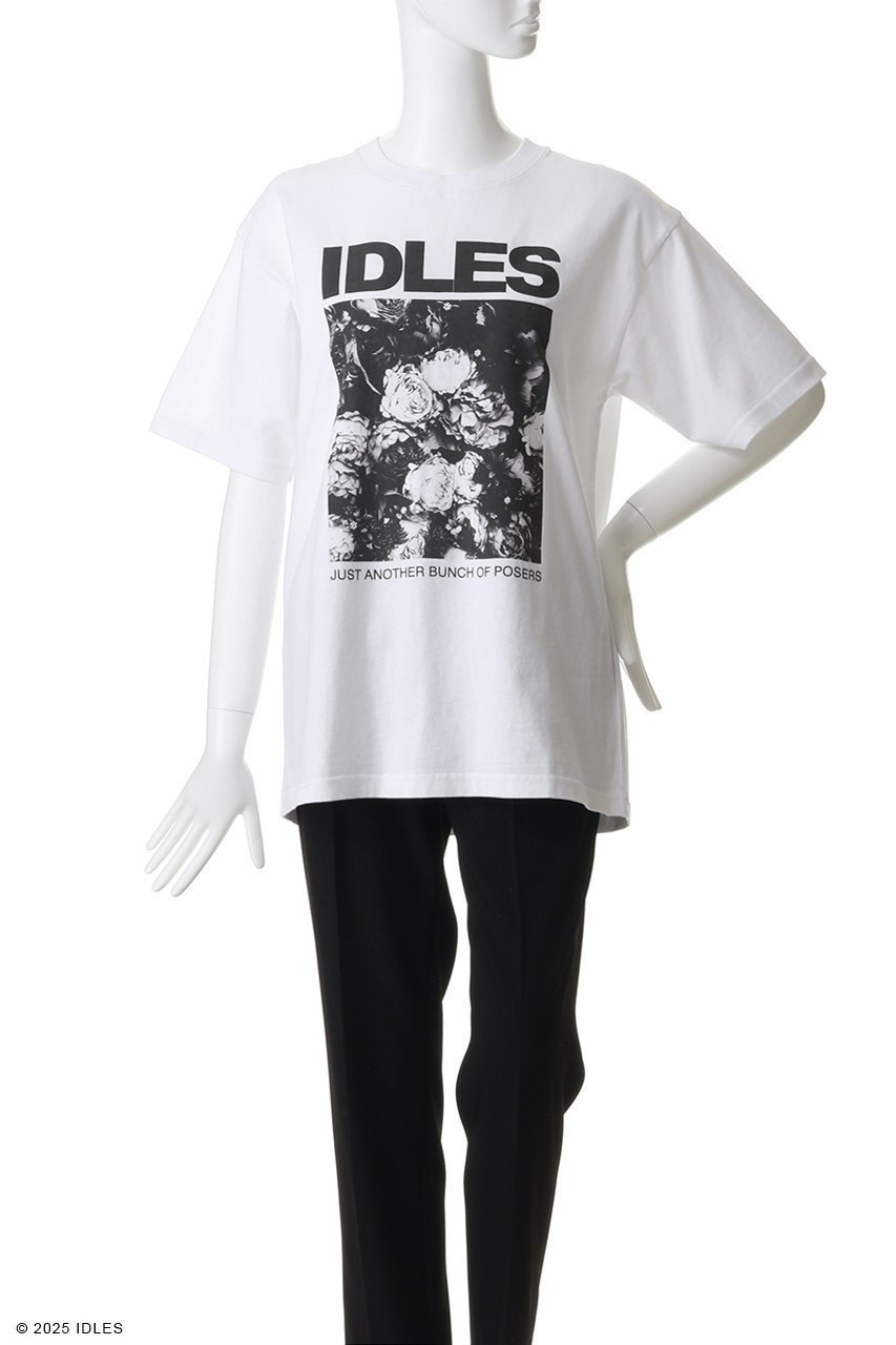 【その他のブランド/Other】の【UNISEX】Idles Flower Box Print SS Tシャツ 人気、トレンドファッション・服の通販 founy(ファニー) 　ファッション　Fashion　レディースファッション　Fashion for Women　トップス・カットソー　Cut & Sew Tops　シャツ・ブラウス・オフィスカジュアル　Elegant Blouses & Button-Ups　ロングTシャツ・Tシャツ　Longline T-Shirts & Tees　カットソー・ベーシックTシャツ　Cut-and-Sewn Tops / Stretch Tees & Basics　ユニセックス　Unisex, Genderless　グラフィック　Graphic, Graphic Design　ショート　Short, Short Length　スリーブ　Sleeve, Long Sleeve / Short Sleeve　フラワー　Flower, Floral　フロント　Front, Front Design　プリント　Print, Printed Pattern　モノトーン　Monotone, Black and White　新作・新入荷　New Arrivals / New In　other-2|ID: prp329100004942551 ipo3291000000037095797
