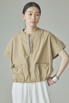 【カレンソロジー/Curensology】のタスランジップブラウス 人気、トレンドファッション・服の通販 founy(ファニー) ファッション Fashion レディースファッション Fashion for Women トップス・カットソー Cut & Sew Tops シャツ・ブラウス・オフィスカジュアル Elegant Blouses & Button-Ups ギャザー Gathered, Ruffled サテン Satin, Glossy Fabric ショート Short, Short Length ジップ Zip, Zipper スリーブ Sleeve, Long Sleeve / Short Sleeve バランス Balance, Style Balance ブルゾン Blouson, Bomber Jacket ワッシャー Washer, Crinkled Finish 再入荷 Restock / Back in Stock 夏 Summer 日本製 Made In Japan thumbnail ベージュ|ID: prp329100004942574 ipo3291000000037095949