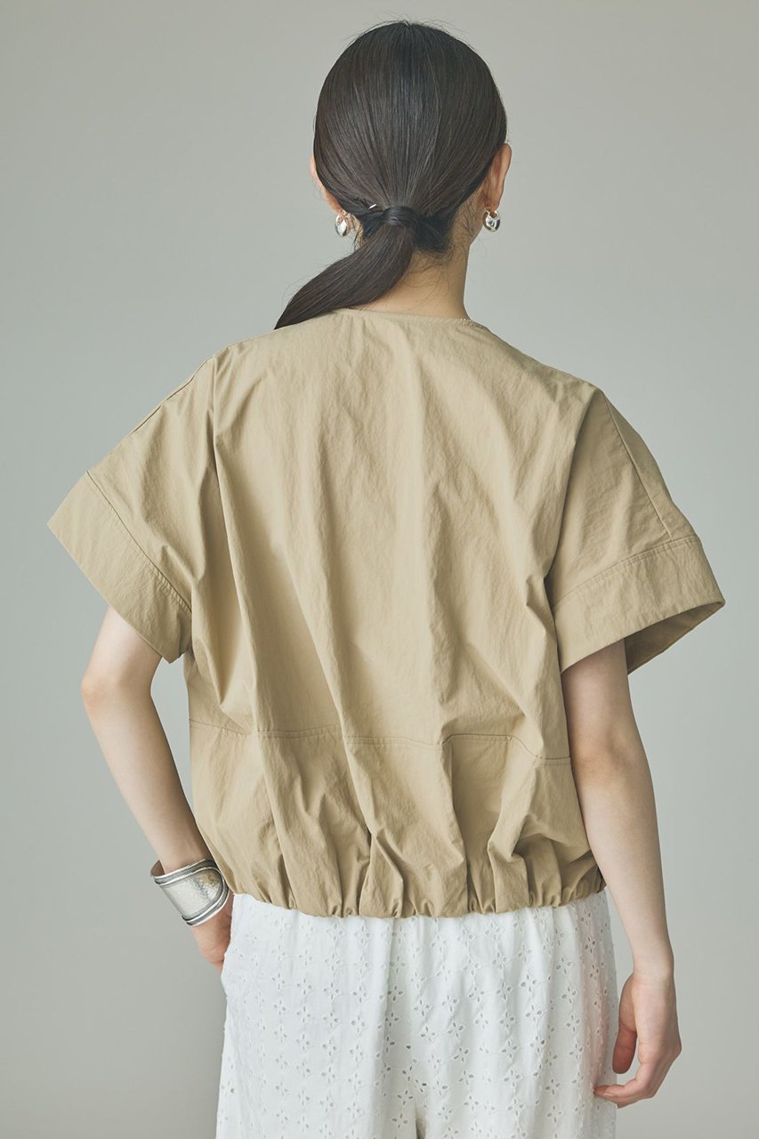 【カレンソロジー/Curensology】のタスランジップブラウス 人気、トレンドファッション・服の通販 founy(ファニー) 　ファッション　Fashion　レディースファッション　Fashion for Women　トップス・カットソー　Cut & Sew Tops　シャツ・ブラウス・オフィスカジュアル　Elegant Blouses & Button-Ups　ギャザー　Gathered, Ruffled　サテン　Satin, Glossy Fabric　ショート　Short, Short Length　ジップ　Zip, Zipper　スリーブ　Sleeve, Long Sleeve / Short Sleeve　バランス　Balance, Style Balance　ブルゾン　Blouson, Bomber Jacket　ワッシャー　Washer, Crinkled Finish　再入荷　Restock / Back in Stock　夏　Summer　日本製　Made In Japan　other-4|ID: prp329100004942574 ipo3291000000037095952