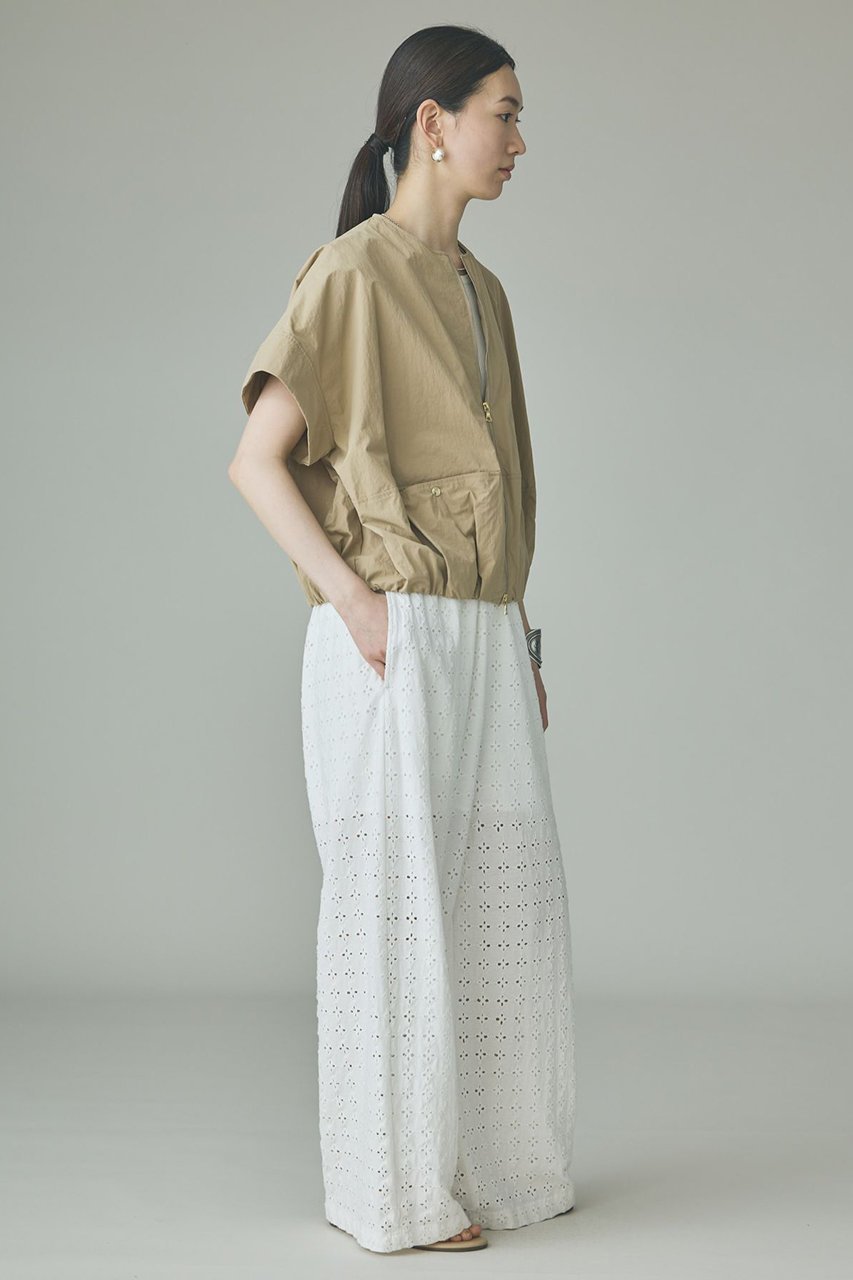 【カレンソロジー/Curensology】のタスランジップブラウス 人気、トレンドファッション・服の通販 founy(ファニー) 　ファッション　Fashion　レディースファッション　Fashion for Women　トップス・カットソー　Cut & Sew Tops　シャツ・ブラウス・オフィスカジュアル　Elegant Blouses & Button-Ups　ギャザー　Gathered, Ruffled　サテン　Satin, Glossy Fabric　ショート　Short, Short Length　ジップ　Zip, Zipper　スリーブ　Sleeve, Long Sleeve / Short Sleeve　バランス　Balance, Style Balance　ブルゾン　Blouson, Bomber Jacket　ワッシャー　Washer, Crinkled Finish　再入荷　Restock / Back in Stock　夏　Summer　日本製　Made In Japan　other-6|ID: prp329100004942574 ipo3291000000037095954