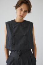 【リムアーク/RIM.ARK】の【5/1 10:00販売開始】Mannish vest like tops/トップス 人気、トレンドファッション・服の通販 founy(ファニー) ファッション Fashion レディースファッション Fashion for Women アウター Coat / Outerwear Collection トップス・カットソー Cut & Sew Tops シャツ・ブラウス・オフィスカジュアル Elegant Blouses & Button-Ups ベスト&ジレ / 重ね着スタイル Vests & Gilets ショート Short, Short Length ストライプ Stripe, Striped Pattern スリーブ Sleeve, Long Sleeve / Short Sleeve スーツ Suit, Formalwear セットアップ Set-Up, Coordinated Outfit エレガント 上品 Elegant 新作・新入荷 New Arrivals / New In thumbnail グレー|ID: prp329100004942602 ipo3291000000037096289