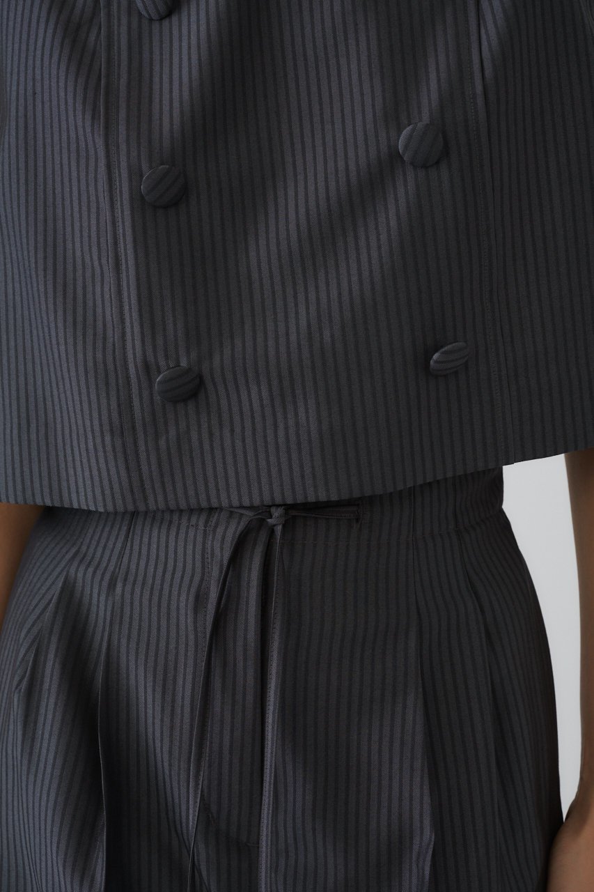 【リムアーク/RIM.ARK】の【5/1 10:00販売開始】Mannish vest like tops/トップス 人気、トレンドファッション・服の通販 founy(ファニー) 　ファッション　Fashion　レディースファッション　Fashion for Women　アウター　Coat / Outerwear Collection　トップス・カットソー　Cut & Sew Tops　シャツ・ブラウス・オフィスカジュアル　Elegant Blouses & Button-Ups　ベスト&ジレ / 重ね着スタイル　Vests & Gilets　ショート　Short, Short Length　ストライプ　Stripe, Striped Pattern　スリーブ　Sleeve, Long Sleeve / Short Sleeve　スーツ　Suit, Formalwear　セットアップ　Set-Up, Coordinated Outfit　エレガント 上品　Elegant　新作・新入荷　New Arrivals / New In　other-8|ID: prp329100004942602 ipo3291000000037096296