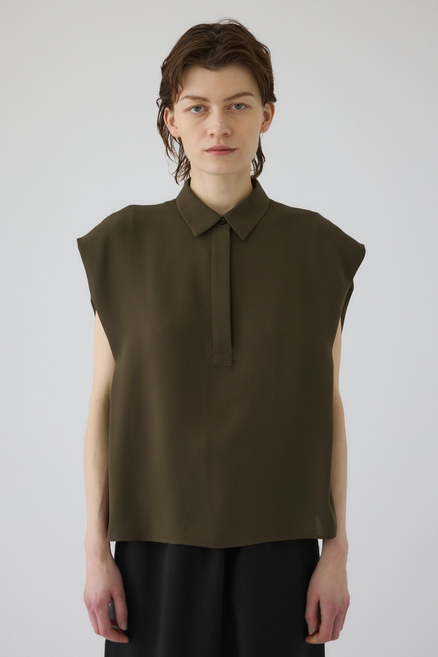 【リムアーク/RIM.ARK】の【5/1 10:00販売開始】Box silhouette woven SH/シャツ インテリア・キッズ・メンズ・レディースファッション・服の通販 founy(ファニー) 　ファッション　Fashion　レディースファッション　Fashion for Women　トップス・カットソー　Cut & Sew Tops　シャツ・ブラウス・オフィスカジュアル　Elegant Blouses & Button-Ups　おすすめ　Recommended / Our Picks　ショート　Short, Short Length　スマート　Smart, Elegant　スラックス　Slacks, Dress Pants　スリーブ　Sleeve, Long Sleeve / Short Sleeve　タイトスカート　Pencil Skirt, Tight Skirt　フロント　Front, Front Design　ボックス　Boxy, Box Shape　新作・新入荷　New Arrivals / New In　カーキ|ID: prp329100004942604 ipo3291000000037096310