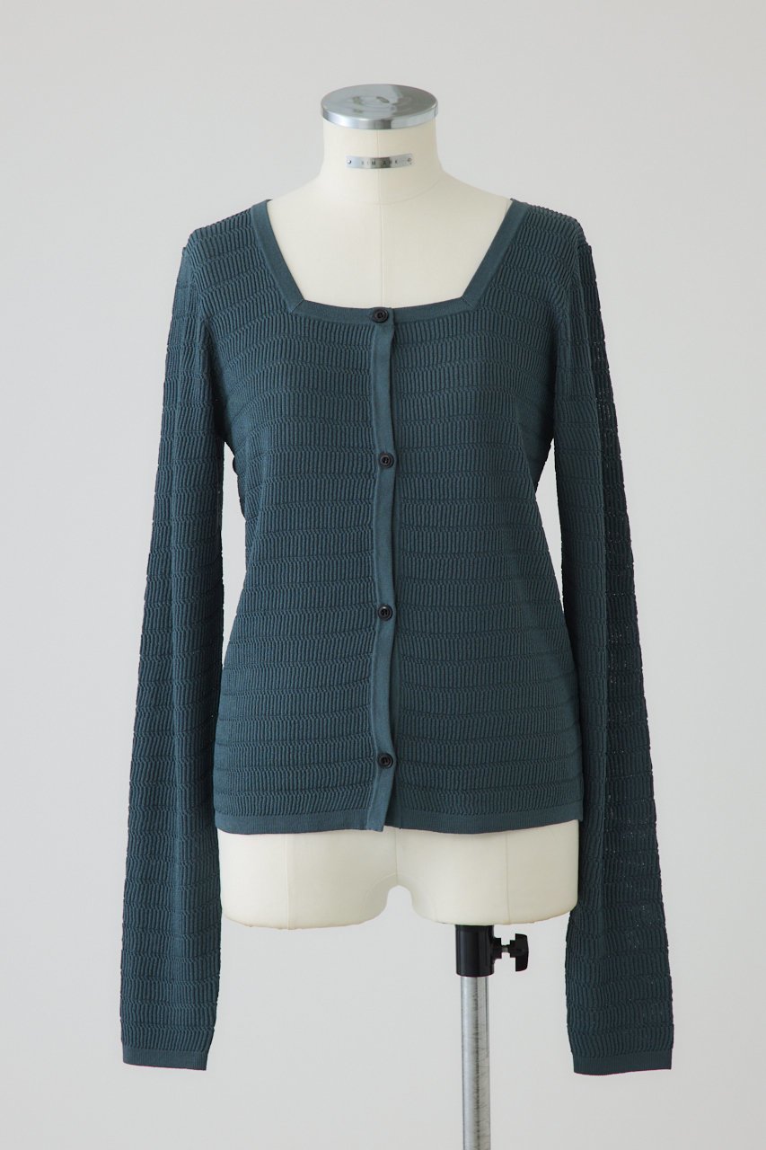 【リムアーク/RIM.ARK】の【5/1 10:00販売開始】Tuck rib knit CD/ニットカーディガン インテリア・キッズ・メンズ・レディースファッション・服の通販 founy(ファニー) 　ファッション　Fashion　レディースファッション　Fashion for Women　トップス・カットソー　Cut & Sew Tops　ニット　Knit Tops & Sweaters　カーディガン・羽織り　Layered Style Cardigans　カーディガン　Cardigan, Knitwear　スラックス　Slacks, Dress Pants　デコルテ　Décolleté, Neckline　デニム　Denim, Jeans Material　リブニット　Rib Knit, Ribbed Knit　おすすめ　Recommended / Our Picks　エレガント 上品　Elegant　新作・新入荷　New Arrivals / New In　グリーン|ID: prp329100004942605 ipo3291000000037096322