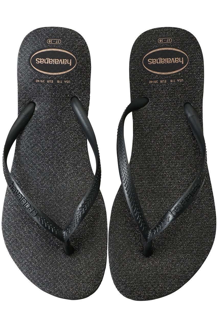 【ハワイアナス/havaianas】の【ELLE SHOP限定】SLIM GLOSS ビーチサンダル インテリア・キッズ・メンズ・レディースファッション・服の通販 founy(ファニー) 　ファッション　Fashion　レディースファッション　Fashion for Women　サンダル　Sandals, Summer Shoes　シンプル　Simple, Minimal　ビーチ　Beach, Seaside　リゾート　Resort, Vacation Style　リュクス　Luxury, Elegant, High-End, Chic　エレガント 上品　Elegant　新作・新入荷　New Arrivals / New In　ブラック×シルバー|ID: prp329100004942607 ipo3291000000037096342