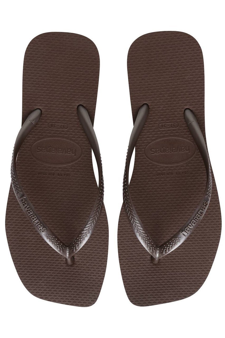 【ハワイアナス/havaianas】のSLIM SQUARE ビーチサンダル インテリア・キッズ・メンズ・レディースファッション・服の通販 founy(ファニー) 　ファッション　Fashion　レディースファッション　Fashion for Women　サンダル　Sandals, Summer Shoes　スリム　Slim, Slim Fit　ビーチ　Beach, Seaside　モダン　Modern, Contemporary　ラップ　Wrap, Wrap Design　新作・新入荷　New Arrivals / New In　ダークブラウン|ID: prp329100004942608 ipo3291000000037096353
