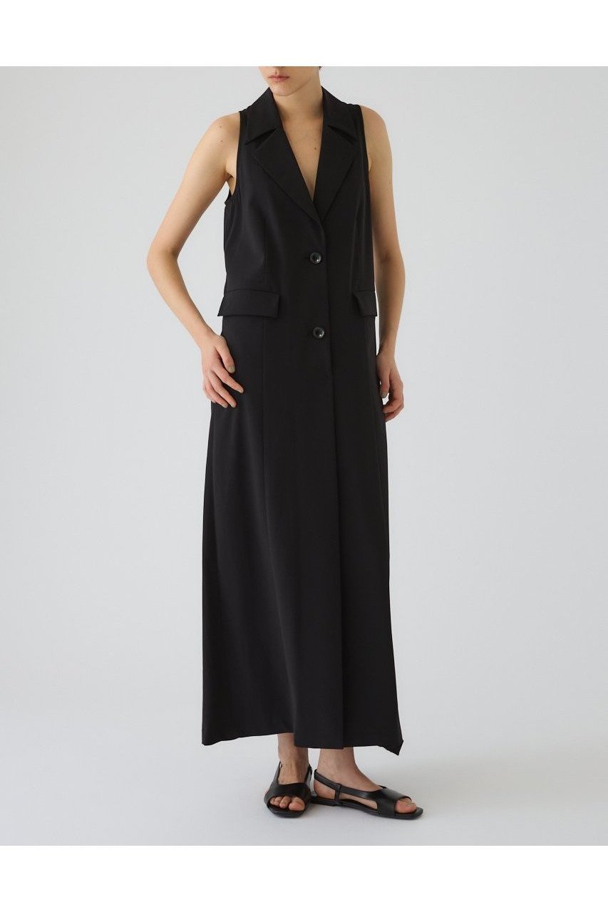 【リムアーク/RIM.ARK】の【5/1 10:00販売開始】Halter neck tailored dress/ドレス インテリア・キッズ・メンズ・レディースファッション・服の通販 founy(ファニー) 　ファッション　Fashion　レディースファッション　Fashion for Women　ワンピース　Dresses　フォーマル・パーティードレス・結婚式用ドレス　Elegant & Casual Dresses　チュニック　Tunic Tops & Dresses　インナー　Innerwear　コンパクト　Compact, Small Size　サンダル　Sandals, Summer Shoes　スマート　Smart, Elegant　チュニック　Tunic, Long Top　テーラード　Tailored, Tailored Fit　ドレス　Dress, One-Piece　ロング　Long, Long-Length　おすすめ　Recommended / Our Picks　夏　Summer　新作・新入荷　New Arrivals / New In　ブラック|ID: prp329100004942618 ipo3291000000037096427