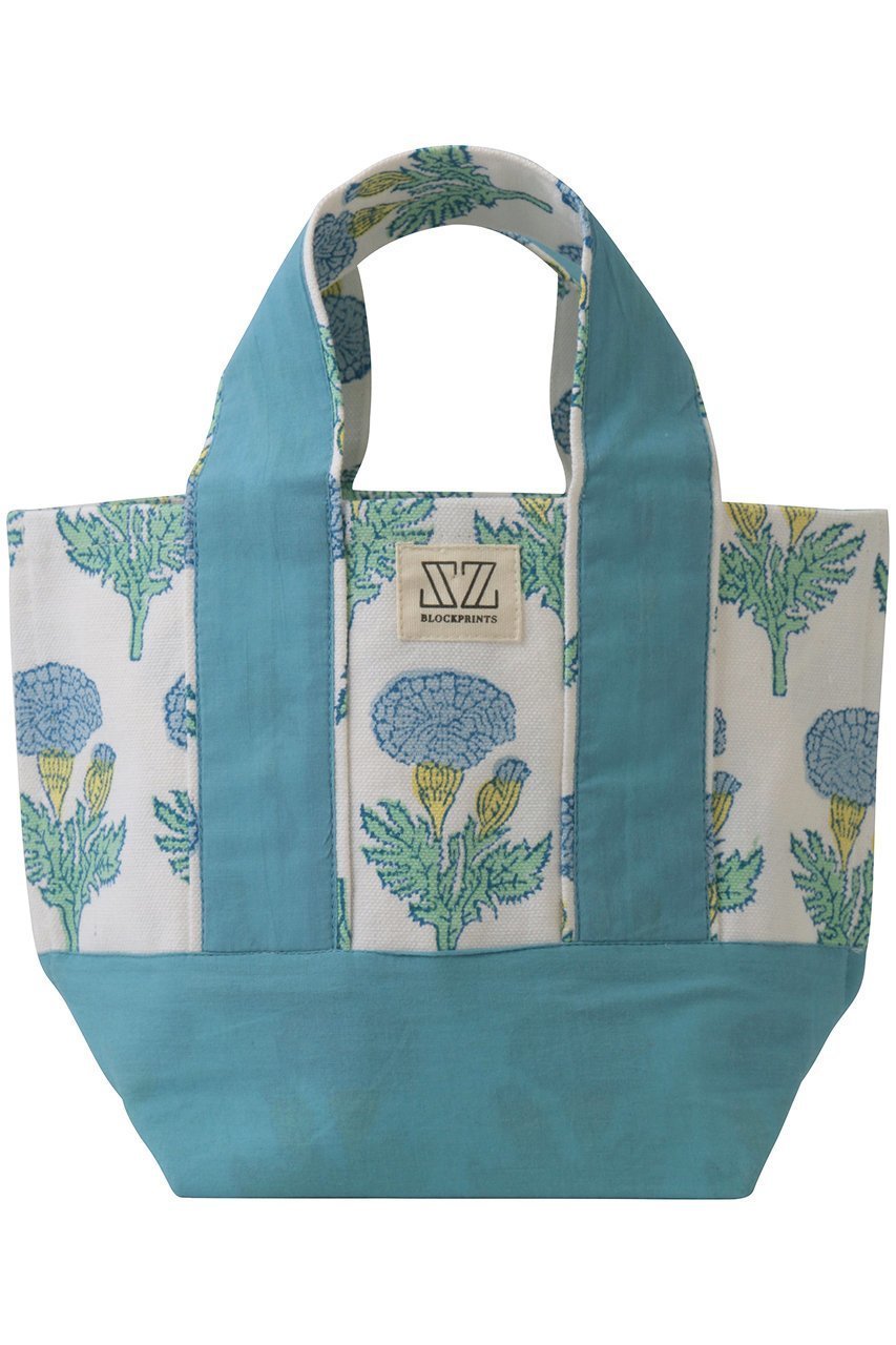 【エスゼット ブロックプリント/SZ Blockprints】のMAINE MINI TOTE FLEUR トートバッグ インテリア・キッズ・メンズ・レディースファッション・服の通販 founy(ファニー) 　ファッション　Fashion　レディースファッション　Fashion for Women　バッグ　Bags　スマート　Smart, Elegant　リゾート　Resort, Vacation Style　新作・新入荷　New Arrivals / New In　旅行　Travel　無地　Plain, Solid Color　財布　Wallet, Purse　ブルー|ID: prp329100004942624 ipo3291000000037096486