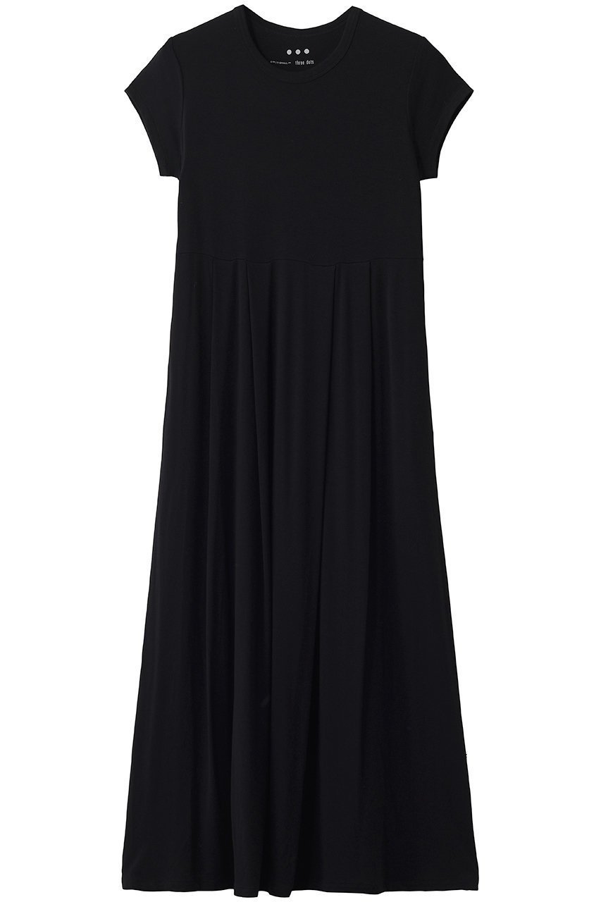 【スリー ドッツ/three dots】のトラベルライン ドレス インテリア・キッズ・メンズ・レディースファッション・服の通販 founy(ファニー) 　ファッション　Fashion　レディースファッション　Fashion for Women　ワンピース　Dresses　フォーマル・パーティードレス・結婚式用ドレス　Elegant & Casual Dresses　チュニック　Tunic Tops & Dresses　とろみ　Fluid, Flowy Fabric　チュニック　Tunic, Long Top　トラベル　Travel, Travel Gear　ドレス　Dress, One-Piece　フィット　Fit, Slim Fit　リラックス　Relax, Relaxed Fit　ロング　Long, Long-Length　エレガント 上品　Elegant　新作・新入荷　New Arrivals / New In　旅行　Travel　ブラック|ID: prp329100004942627 ipo3291000000037096507