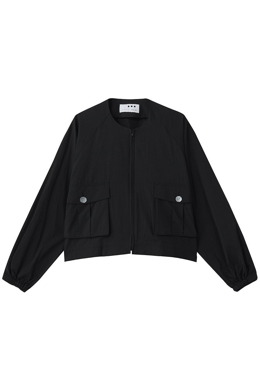 【スリー ドッツ/three dots】のクリスピー タフタジャケット インテリア・キッズ・メンズ・レディースファッション・服の通販 founy(ファニー) 　ファッション　Fashion　レディースファッション　Fashion for Women　アウター　Coat / Outerwear Collection　レディースジャケット・軽アウター　Jackets　シャーリング　Shirring, Ruched　ジャケット　Jacket, Outerwear　スポーティ　Sporty, Casual Athletic　タフタ　Taffeta, Structured Fabric　ポケット　Pocket, Pocket Detail　エレガント 上品　Elegant　新作・新入荷　New Arrivals / New In　旅行　Travel　ビジネス 仕事 通勤　Business / Work / Commuting　ブラック|ID: prp329100004942631 ipo3291000000037096536