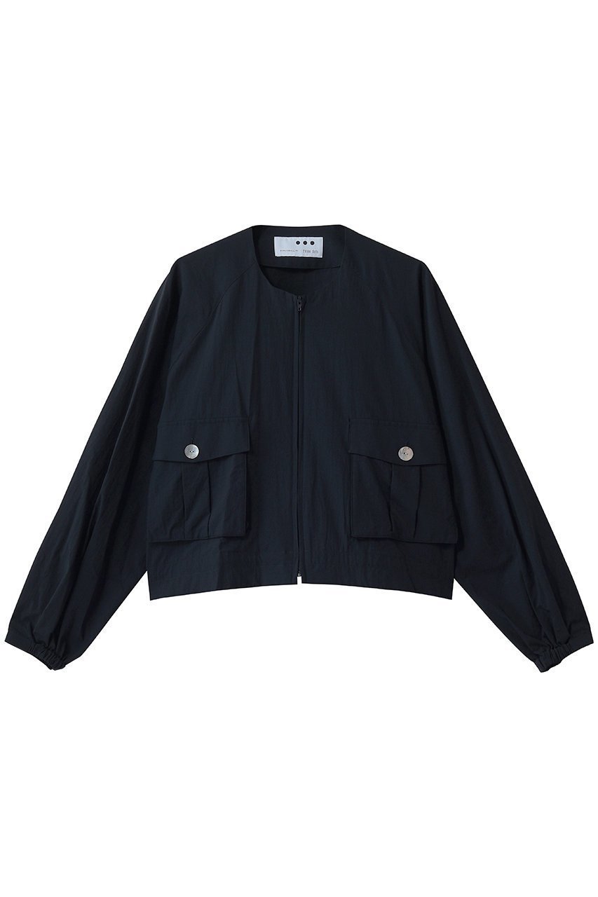 【スリー ドッツ/three dots】のクリスピー タフタジャケット インテリア・キッズ・メンズ・レディースファッション・服の通販 founy(ファニー) 　ファッション　Fashion　レディースファッション　Fashion for Women　アウター　Coat / Outerwear Collection　レディースジャケット・軽アウター　Jackets　シャーリング　Shirring, Ruched　ジャケット　Jacket, Outerwear　スポーティ　Sporty, Casual Athletic　タフタ　Taffeta, Structured Fabric　ポケット　Pocket, Pocket Detail　エレガント 上品　Elegant　新作・新入荷　New Arrivals / New In　旅行　Travel　ビジネス 仕事 通勤　Business / Work / Commuting　ネイビー|ID: prp329100004942631 ipo3291000000037096538