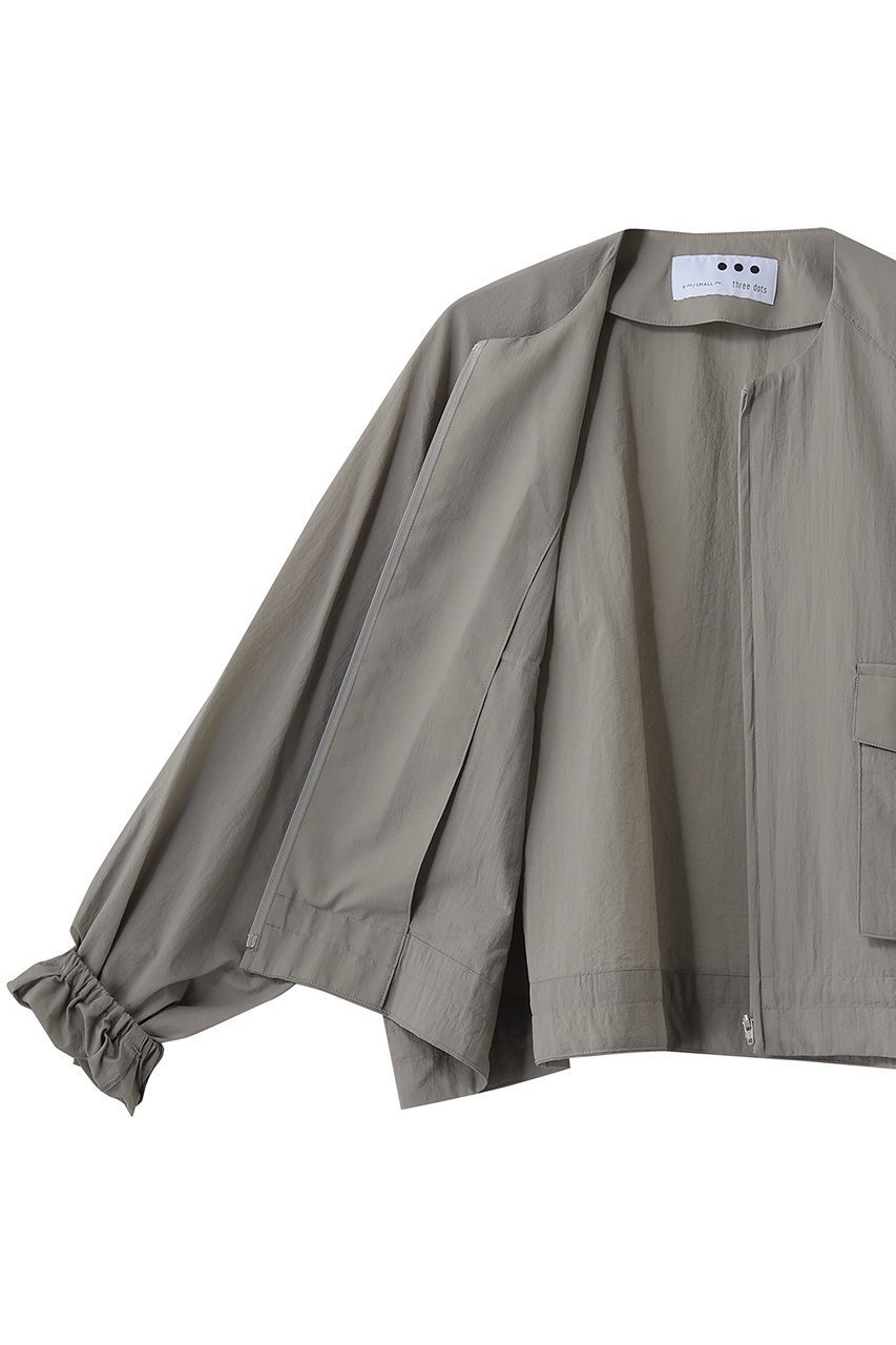【スリー ドッツ/three dots】のクリスピー タフタジャケット 人気、トレンドファッション・服の通販 founy(ファニー) 　ファッション　Fashion　レディースファッション　Fashion for Women　アウター　Coat / Outerwear Collection　レディースジャケット・軽アウター　Jackets　シャーリング　Shirring, Ruched　ジャケット　Jacket, Outerwear　スポーティ　Sporty, Casual Athletic　タフタ　Taffeta, Structured Fabric　ポケット　Pocket, Pocket Detail　エレガント 上品　Elegant　新作・新入荷　New Arrivals / New In　旅行　Travel　ビジネス 仕事 通勤　Business / Work / Commuting　other-6|ID: prp329100004942631 ipo3291000000037096543