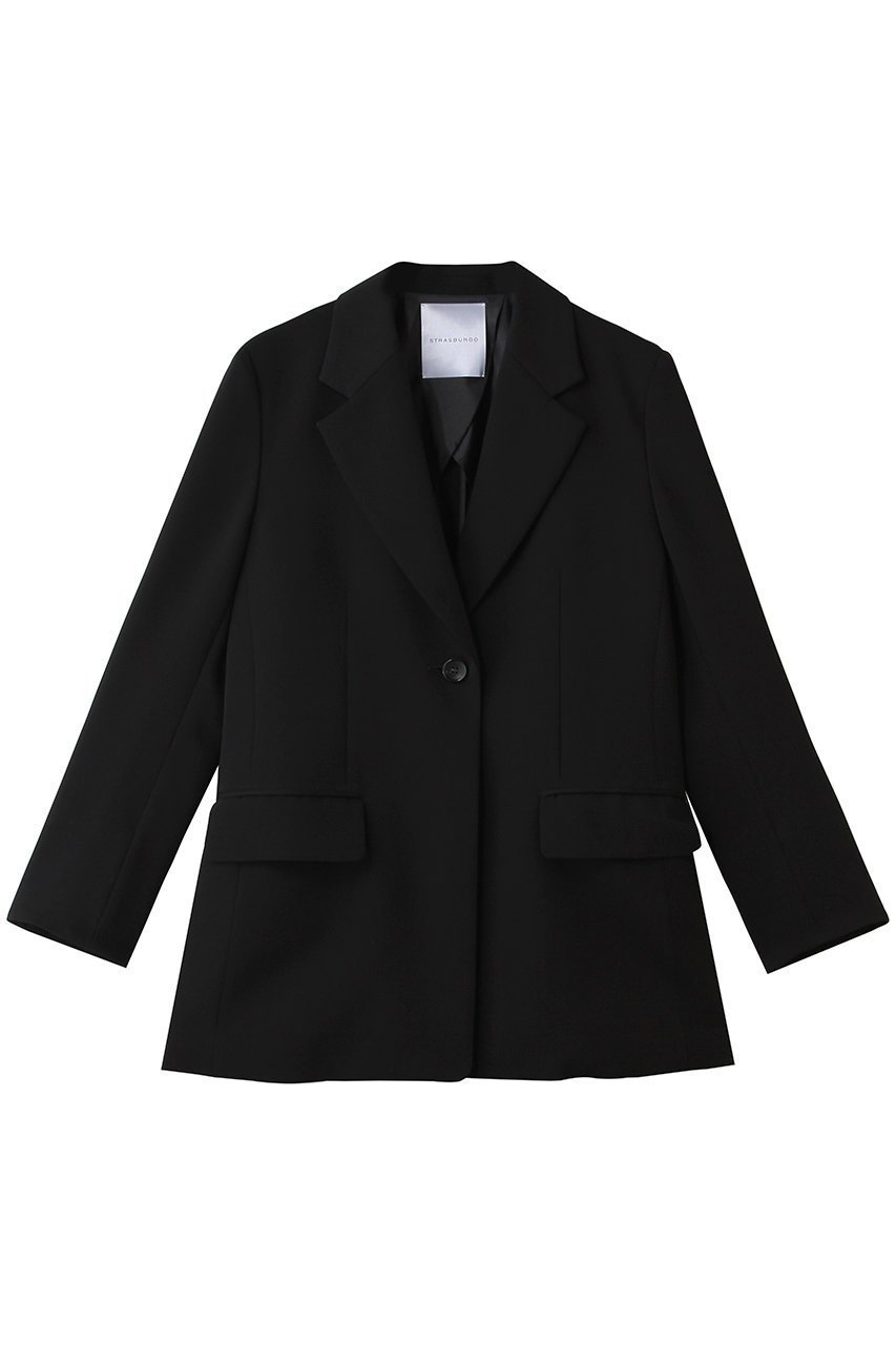 【その他のブランド/Other】の【ESSENTIAL】ジョーゼット テーラードジャケット インテリア・キッズ・メンズ・レディースファッション・服の通販 founy(ファニー) 　ファッション　Fashion　レディースファッション　Fashion for Women　アウター　Coat / Outerwear Collection　レディースジャケット・軽アウター　Jackets　テーラードジャケット / 通勤・きれいめスタイル　Tailored Jackets & Blazers　シンプル　Simple, Minimal　ジャケット　Jacket, Outerwear　ジョーゼット　Georgette, Semi-Sheer Fabric　バランス　Balance, Style Balance　フロント　Front, Front Design　定番　Standard, Basic Item　新作・新入荷　New Arrivals / New In　ブラック|ID: prp329100004942634 ipo3291000000037096562