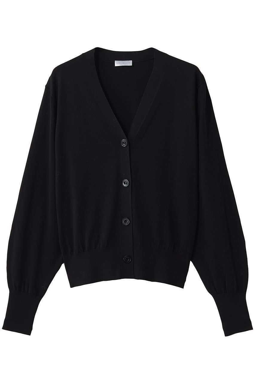 【その他のブランド/Other】のシルクコットン Vネックカーディガン インテリア・キッズ・メンズ・レディースファッション・服の通販 founy(ファニー) 　ファッション　Fashion　レディースファッション　Fashion for Women　トップス・カットソー　Cut & Sew Tops　ニット　Knit Tops & Sweaters　カーディガン・羽織り　Layered Style Cardigans　Vネックトップス　V-Neck Tops / V-Cut Neckline Shirts　なめらか　Smooth, Silky Texture　カーディガン　Cardigan, Knitwear　シルク　Silk, 100% Silk　新作・新入荷　New Arrivals / New In　無地　Plain, Solid Color　ブラック|ID: prp329100004942639 ipo3291000000037096599