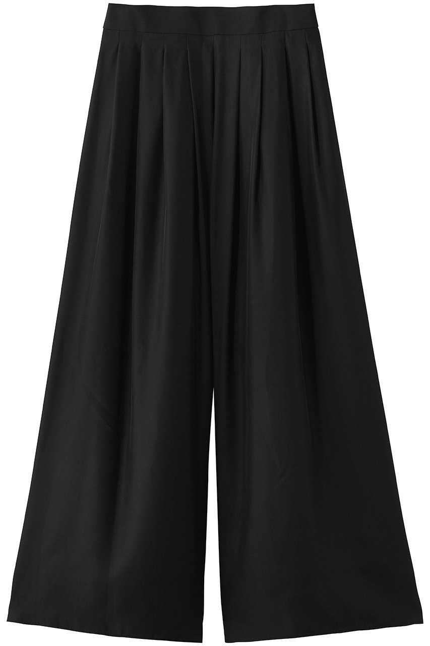 【その他のブランド/Other】のサテン タックワイドパンツ インテリア・キッズ・メンズ・レディースファッション・服の通販 founy(ファニー) 　ファッション　Fashion　レディースファッション　Fashion for Women　パンツ　Pants & Trousers　カットソー　Cut and Sewn Top　サテン　Satin, Glossy Fabric　シンプル　Simple, Minimal　フロント　Front, Front Design　新作・新入荷　New Arrivals / New In　ブラック|ID: prp329100004942641 ipo3291000000037096615