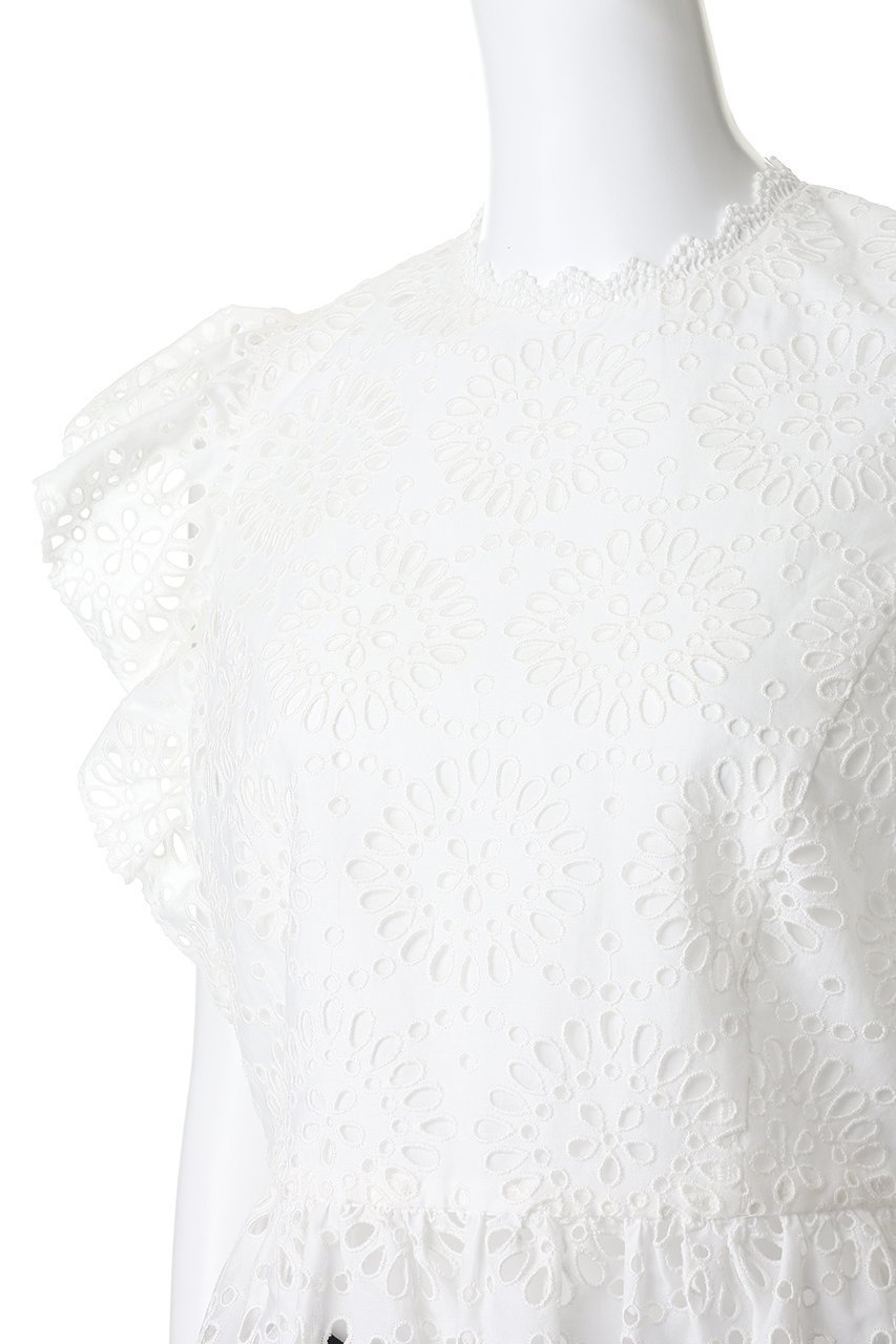 【その他のブランド/Other】のカットワークペプラム切り替えノースリーブラウス 人気、トレンドファッション・服の通販 founy(ファニー) 　ファッション　Fashion　レディースファッション　Fashion for Women　トップス・カットソー　Cut & Sew Tops　キャミソール&ノースリーブ　Camisoles & Sleeveless Tops　シャツ・ブラウス・オフィスカジュアル　Elegant Blouses & Button-Ups　おすすめ　Recommended / Our Picks　ギャザー　Gathered, Ruffled　セットアップ　Set-Up, Coordinated Outfit　ノースリーブ　Sleeveless, No-Sleeve　ペプラム　Peplum, Flared Hem　新作・新入荷　New Arrivals / New In　other-5|ID: prp329100004942642 ipo3291000000037096626