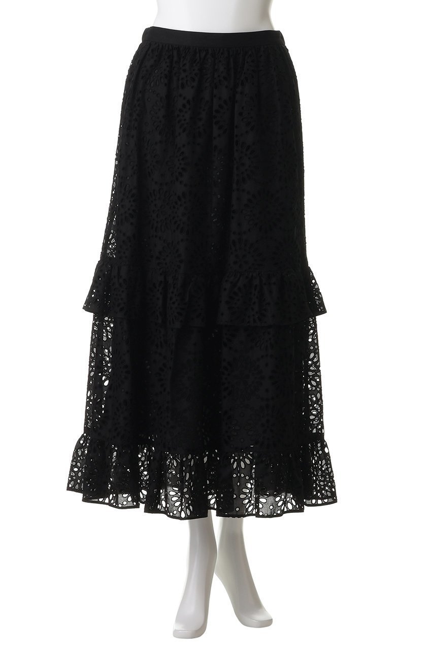 【その他のブランド/Other】のカットワーク ティアードスカート 人気、トレンドファッション・服の通販 founy(ファニー) 　ファッション　Fashion　レディースファッション　Fashion for Women　スカート　Skirts　ティアードスカート　Tiered Skirts　ロングスカート　Long Skirts / Maxi & Midi Skirts　おすすめ　Recommended / Our Picks　ギャザー　Gathered, Ruffled　サンダル　Sandals, Summer Shoes　ティアード　Tiered, Tiered Style　ティアードスカート　Tiered Skirt, Flounced Skirt　フェミニン　Feminine, Girly　フリル　Frill, Ruffle　フロント　Front, Front Design　ロング　Long, Long-Length　ワーク　Workwear, Utility Style　新作・新入荷　New Arrivals / New In　other-2|ID: prp329100004942643 ipo3291000000037096629