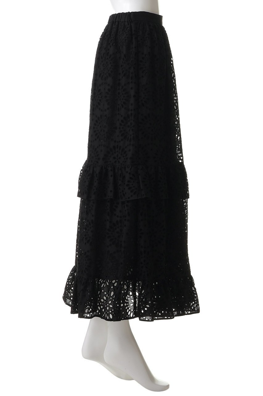 【その他のブランド/Other】のカットワーク ティアードスカート 人気、トレンドファッション・服の通販 founy(ファニー) 　ファッション　Fashion　レディースファッション　Fashion for Women　スカート　Skirts　ティアードスカート　Tiered Skirts　ロングスカート　Long Skirts / Maxi & Midi Skirts　おすすめ　Recommended / Our Picks　ギャザー　Gathered, Ruffled　サンダル　Sandals, Summer Shoes　ティアード　Tiered, Tiered Style　ティアードスカート　Tiered Skirt, Flounced Skirt　フェミニン　Feminine, Girly　フリル　Frill, Ruffle　フロント　Front, Front Design　ロング　Long, Long-Length　ワーク　Workwear, Utility Style　新作・新入荷　New Arrivals / New In　other-3|ID: prp329100004942643 ipo3291000000037096630