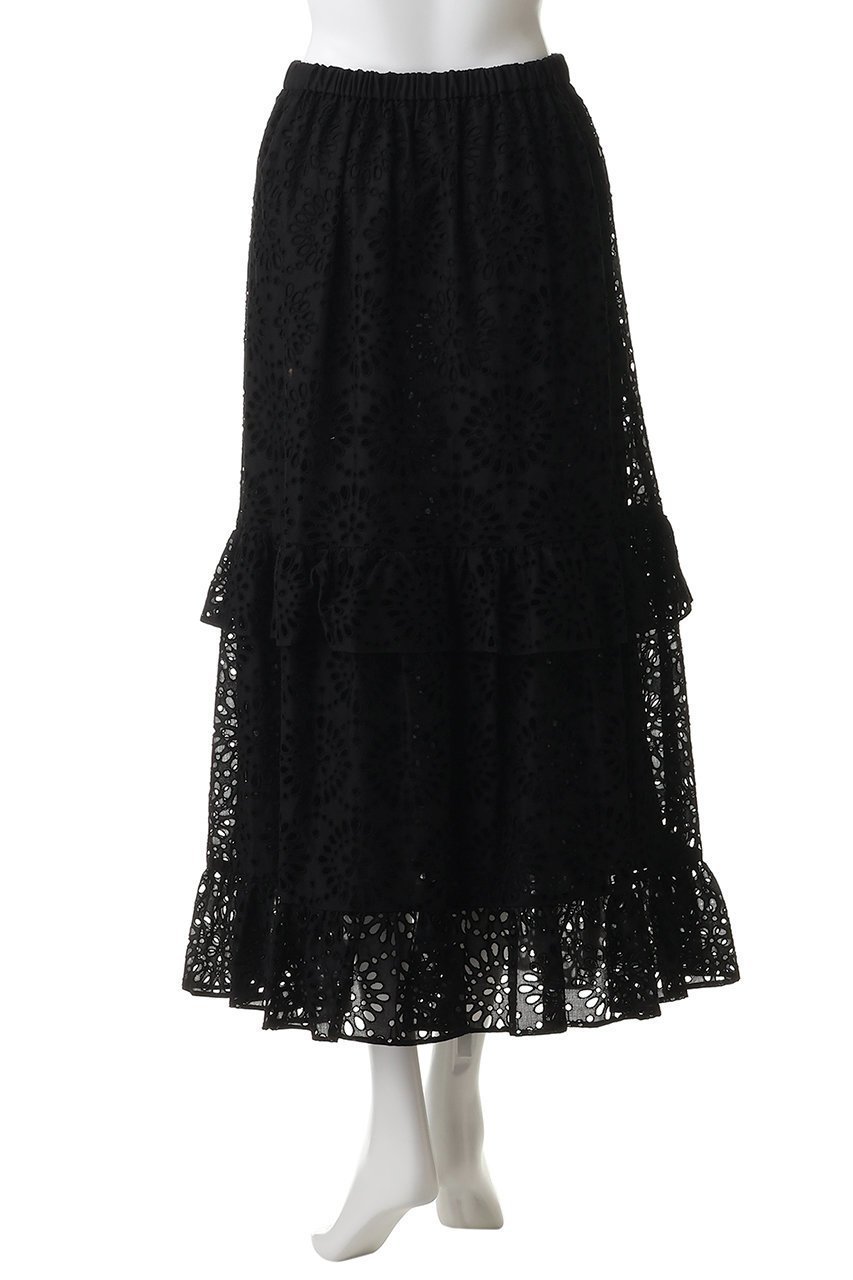 【その他のブランド/Other】のカットワーク ティアードスカート 人気、トレンドファッション・服の通販 founy(ファニー) 　ファッション　Fashion　レディースファッション　Fashion for Women　スカート　Skirts　ティアードスカート　Tiered Skirts　ロングスカート　Long Skirts / Maxi & Midi Skirts　おすすめ　Recommended / Our Picks　ギャザー　Gathered, Ruffled　サンダル　Sandals, Summer Shoes　ティアード　Tiered, Tiered Style　ティアードスカート　Tiered Skirt, Flounced Skirt　フェミニン　Feminine, Girly　フリル　Frill, Ruffle　フロント　Front, Front Design　ロング　Long, Long-Length　ワーク　Workwear, Utility Style　新作・新入荷　New Arrivals / New In　other-4|ID: prp329100004942643 ipo3291000000037096631