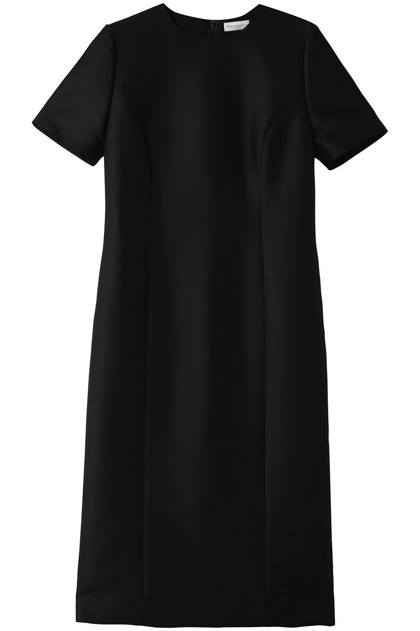 【その他のブランド/Other】のシルク混 半袖ワンピース インテリア・キッズ・メンズ・レディースファッション・服の通販 founy(ファニー) 　ファッション　Fashion　レディースファッション　Fashion for Women　ワンピース　Dresses　チュニック　Tunic Tops & Dresses　ウォーム　Warm Fabric　シルク　Silk, 100% Silk　シンプル　Simple, Minimal　チュニック　Tunic, Long Top　ロング　Long, Long-Length　エレガント 上品　Elegant　半袖　Short Sleeve, Half Sleeve　定番　Standard, Basic Item　新作・新入荷　New Arrivals / New In　ブラック|ID: prp329100004942644 ipo3291000000037096635