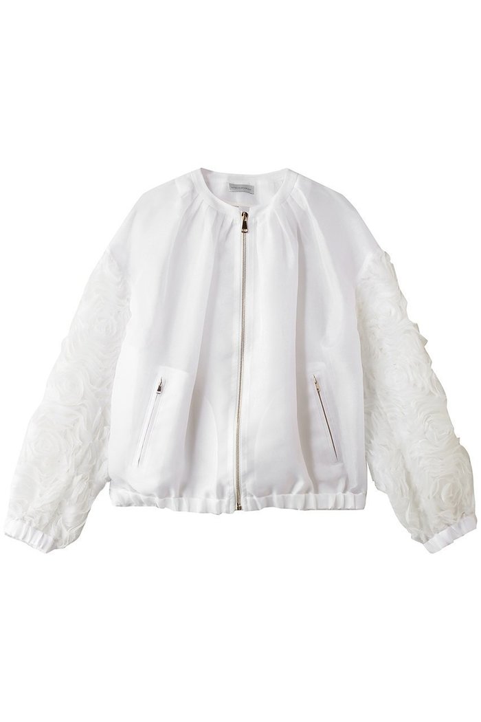 【ストラスブルゴ/STRASBURGO】のカットフラワー ブルゾン インテリア・キッズ・メンズ・レディースファッション・服の通販 founy(ファニー) https://founy.com/ ファッション Fashion レディースファッション Fashion for Women アウター Coat / Outerwear Collection レディースジャケット・軽アウター Jackets ブルゾンジャケット・スポーティアウター Blouson Jackets オーガンジー Organza Fabric シアー Sheer, See-Through ジャケット Jacket, Outerwear ノースリーブ Sleeveless, No-Sleeve バランス Balance, Style Balance フィット Fit, Slim Fit フラワー Flower, Floral ブルゾン Blouson, Bomber Jacket ボトム Bottoms, Lower Wear モチーフ Motif, Design Theme リュクス Luxury, Elegant, High-End, Chic 新作・新入荷 New Arrivals / New In |ID: prp329100004942645 ipo3291000000037096640