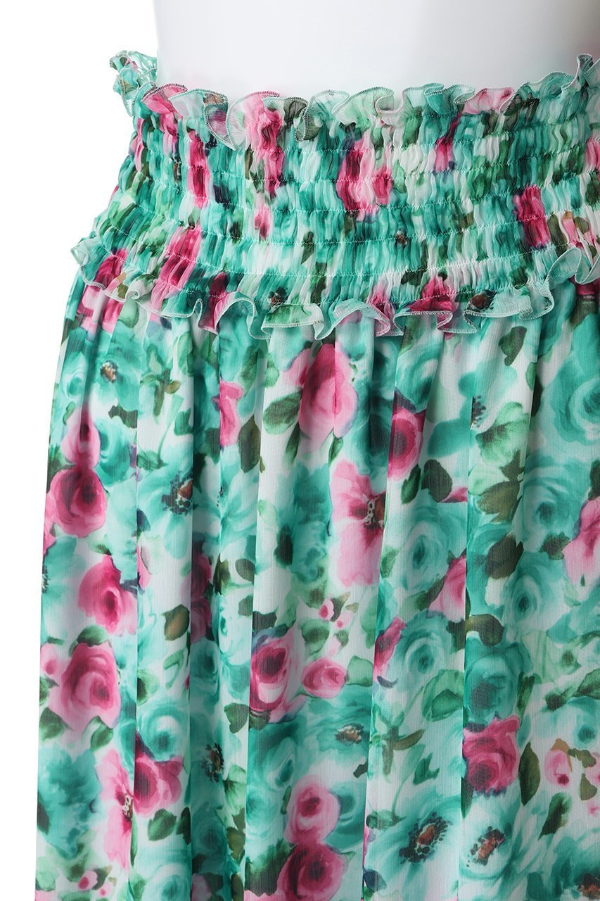 【その他のブランド/Other】のフラワー柄 ティアードスカート 人気、トレンドファッション・服の通販 founy(ファニー) 　ファッション　Fashion　レディースファッション　Fashion for Women　スカート　Skirts　ティアードスカート　Tiered Skirts　ロングスカート　Long Skirts / Maxi & Midi Skirts　コレクション　Collection, Seasonal Line　ティアードスカート　Tiered Skirt, Flounced Skirt　ドレープ　Drape, Draping Fabric　フラワー　Flower, Floral　プリント　Print, Printed Pattern　ロング　Long, Long-Length　エレガント 上品　Elegant　新作・新入荷　New Arrivals / New In　other-5|ID: prp329100004942647 ipo3291000000037096662