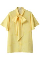 【その他のブランド/Other】のチェック柄 ボウタイブラウス 人気、トレンドファッション・服の通販 founy(ファニー) ファッション Fashion レディースファッション Fashion for Women トップス・カットソー Cut & Sew Tops シャツ・ブラウス・オフィスカジュアル Elegant Blouses & Button-Ups おすすめ Recommended / Our Picks ギンガム Gingham, Gingham Fabric ショート Short, Short Length スリット Slit, Slit Detail スリーブ Sleeve, Long Sleeve / Short Sleeve チェック Check, Plaid, Tartan フレア Flare, Flared プリント Print, Printed Pattern モチーフ Motif, Design Theme 夏 Summer 新作・新入荷 New Arrivals / New In 春 Spring S/S・春夏 SS, Spring/Summer, Warm Season thumbnail イエロー|ID: prp329100004942649 ipo3291000000037096676