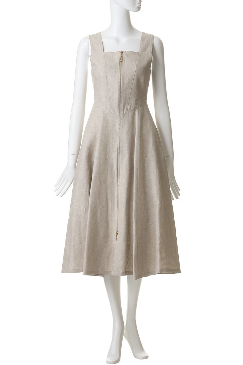 【その他のブランド/Other】のリネン ZIPワンピース 人気、トレンドファッション・服の通販 founy(ファニー) 　ファッション　Fashion　レディースファッション　Fashion for Women　ワンピース　Dresses　チュニック　Tunic Tops & Dresses　カットソー　Cut and Sewn Top　チュニック　Tunic, Long Top　フィット　Fit, Slim Fit　フレア　Flare, Flared　フロント　Front, Front Design　メタル　Metal, Metal Parts　リネン　Linen, Linen Fabric　ロング　Long, Long-Length　新作・新入荷　New Arrivals / New In　other-2|ID: prp329100004942650 ipo3291000000037096685