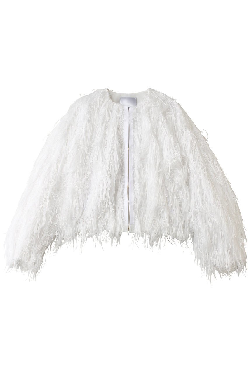 【その他のブランド/Other】のフリンジジャカード ノーカラーブルゾン 人気、トレンドファッション・服の通販 founy(ファニー) 　ファッション　Fashion　レディースファッション　Fashion for Women　アウター　Coat / Outerwear Collection　レディースジャケット・軽アウター　Jackets　ブルゾンジャケット・スポーティアウター　Blouson Jackets　オーガンジー　Organza Fabric　シルク　Silk, 100% Silk　ジャカード／ジャガード　Jacquard, Woven Pattern　ジャケット　Jacket, Outerwear　タイトスカート　Pencil Skirt, Tight Skirt　フリンジ　Fringe, Tassel　フロント　Front, Front Design　ブルゾン　Blouson, Bomber Jacket　エレガント 上品　Elegant　新作・新入荷　New Arrivals / New In　無地　Plain, Solid Color　 other-1|ID: prp329100004942651 ipo3291000000037096690