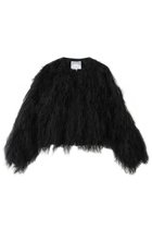 【その他のブランド/Other】のフリンジジャカード ノーカラーブルゾン 人気、トレンドファッション・服の通販 founy(ファニー) ファッション Fashion レディースファッション Fashion for Women アウター Coat / Outerwear Collection レディースジャケット・軽アウター Jackets ブルゾンジャケット・スポーティアウター Blouson Jackets オーガンジー Organza Fabric シルク Silk, 100% Silk ジャカード／ジャガード Jacquard, Woven Pattern ジャケット Jacket, Outerwear タイトスカート Pencil Skirt, Tight Skirt フリンジ Fringe, Tassel フロント Front, Front Design ブルゾン Blouson, Bomber Jacket エレガント 上品 Elegant 新作・新入荷 New Arrivals / New In 無地 Plain, Solid Color thumbnail ブラック|ID: prp329100004942651 ipo3291000000037096692