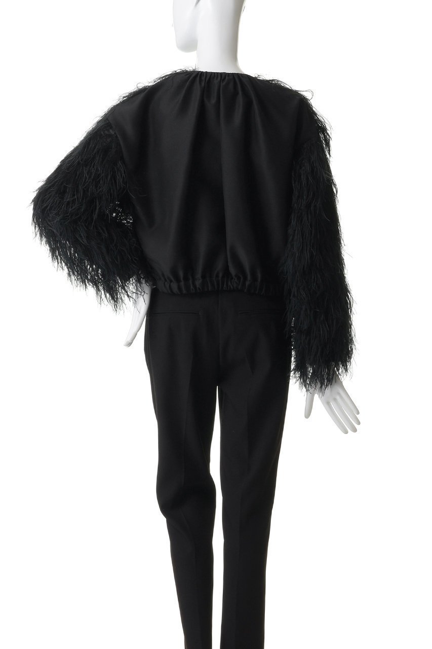 【その他のブランド/Other】のフリンジジャカード ノーカラーブルゾン 人気、トレンドファッション・服の通販 founy(ファニー) 　ファッション　Fashion　レディースファッション　Fashion for Women　アウター　Coat / Outerwear Collection　レディースジャケット・軽アウター　Jackets　ブルゾンジャケット・スポーティアウター　Blouson Jackets　オーガンジー　Organza Fabric　シルク　Silk, 100% Silk　ジャカード／ジャガード　Jacquard, Woven Pattern　ジャケット　Jacket, Outerwear　タイトスカート　Pencil Skirt, Tight Skirt　フリンジ　Fringe, Tassel　フロント　Front, Front Design　ブルゾン　Blouson, Bomber Jacket　エレガント 上品　Elegant　新作・新入荷　New Arrivals / New In　無地　Plain, Solid Color　other-4|ID: prp329100004942651 ipo3291000000037096695