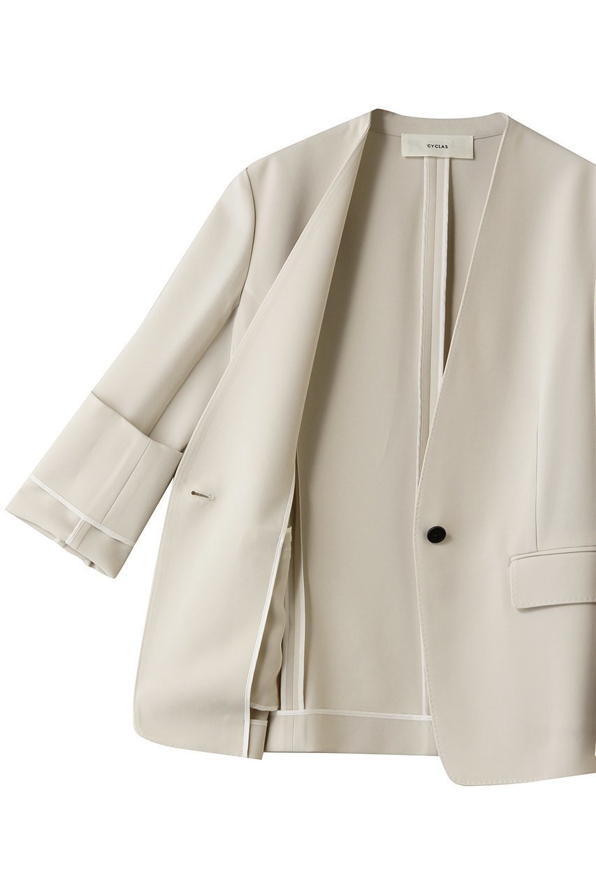 【その他のブランド/Other】の【CYCLAS】ダブルクロス Vネックジャケット 人気、トレンドファッション・服の通販 founy(ファニー) 　ファッション　Fashion　レディースファッション　Fashion for Women　アウター　Coat / Outerwear Collection　レディースジャケット・軽アウター　Jackets　インナー　Innerwear　ショルダー　Shoulder, Shoulder Strap　シンプル　Simple, Minimal　ジャケット　Jacket, Outerwear　ダブル　Double, Double-Breasted　ドロップ　Drop Shoulder, Dropped Style　ポケット　Pocket, Pocket Detail　モダン　Modern, Contemporary　エレガント 上品　Elegant　定番　Standard, Basic Item　新作・新入荷　New Arrivals / New In　other-6|ID: prp329100004942653 ipo3291000000037096713